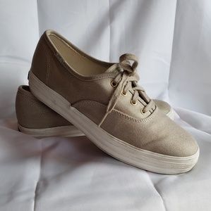 Cute! Keds Women's Metallic GOLD 8.5